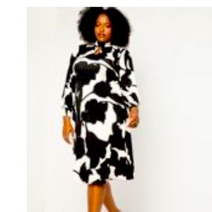 NWT size 20 Eloquii dress! So beautiful! Beautiful black and white print!